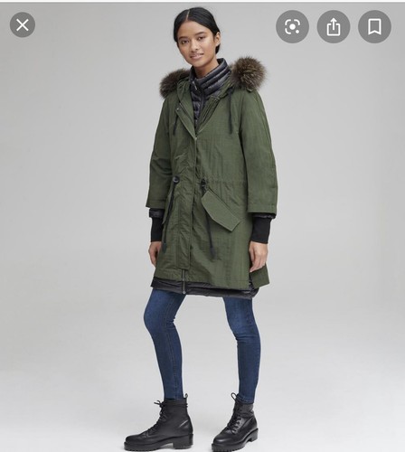 Andrew Marc BRIXTON CRINKLE CLOTH DOWN PARKA Green Size XS - Picture 5 of 7