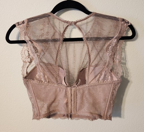 NWT Victoria's Secret Gray Dream Angels Lined Demi Lace Bustier Corset Size 34DD - Picture 4 of 11