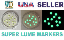 Watch Dial Hour Markers 12 pieces ULTRA Green LUME Round 2.1mm Numerals Dot Bars