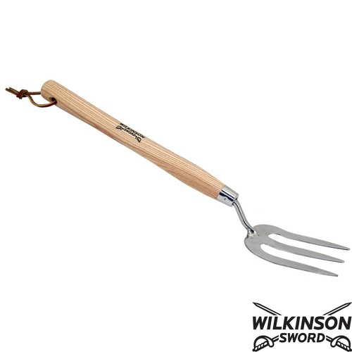 Espada Wilkinson Tenedor de mango largo de acero inoxidable con mango de ceniza de madera - Imagen 4 de 6