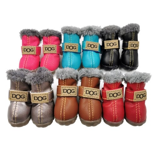 4Pcs Pet Snow Boots Waterproof Winter Pet Dog Shoes Warm Fur Shoes Non-Slip - Picture 8 of 40