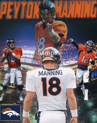Peyton Manning Denver Broncos Football Photo Poster Collage 8x10 PM5 | eBay