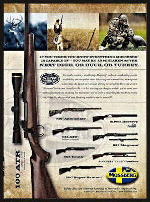 2005 MOSSBERG 100 ATR RIFLE AD w/ 930, Silver Reserve, 535 ATSm 935, 505, 500