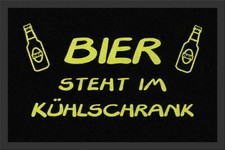 Beer IN Feet Refrigerator Lever Doormat Black Yellow Matte Drinking Area