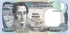 Colombia  1000  Pesos  2.8.1995  P 438  Uncirculated Banknote AR2