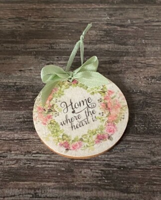 Puppenhaus 1:12 Miniatur # Schild: Welcome; Just Love; Home is where your heart