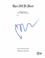 PAUL THOMAS ANDERSON SIGNED AUTOGRAPH THERE WILL BE BLOOD FULL SCRIPT BECKETT 