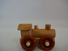 Giocattolo in legno / locomotiva senza finestra e ruote mobili / variante colore 5