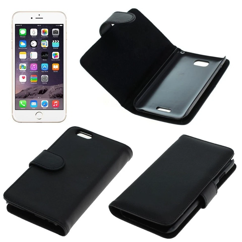 Custodia Book Style Per Smartphone Con Protezione Cover Etui Bumper A Libro TOP - Immagine 2 di 4