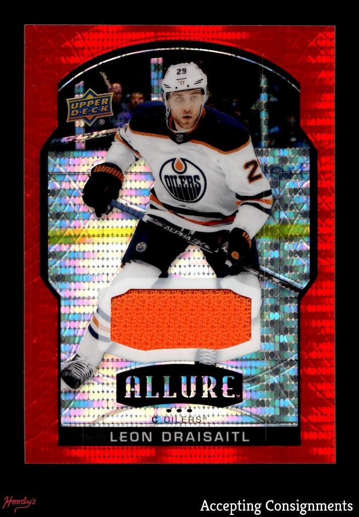 2020-21 Upper Deck Allure Red Rainbow #58 Leon Draisaitl JERSEY RELIC OILERS