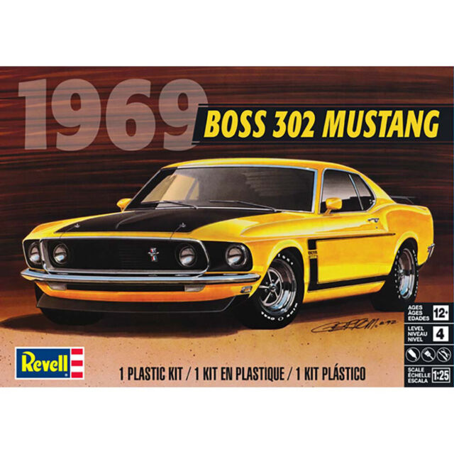 Revell 1969 Ford Boss 302 Mustang 1 25th Scale Plastic Model Kit for sale online