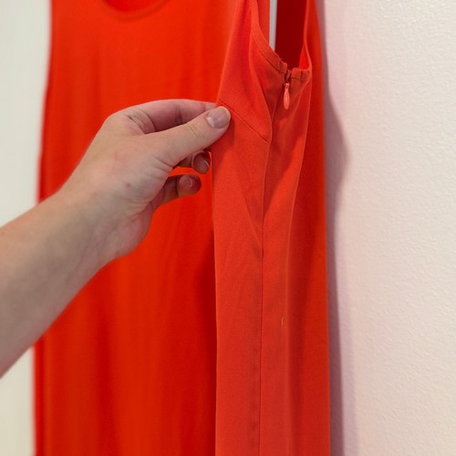 Elizabeth and James Maxi Tank Dress Tiered Flame Orange XL Vibrant Bold Chic - Picture 7 of 14