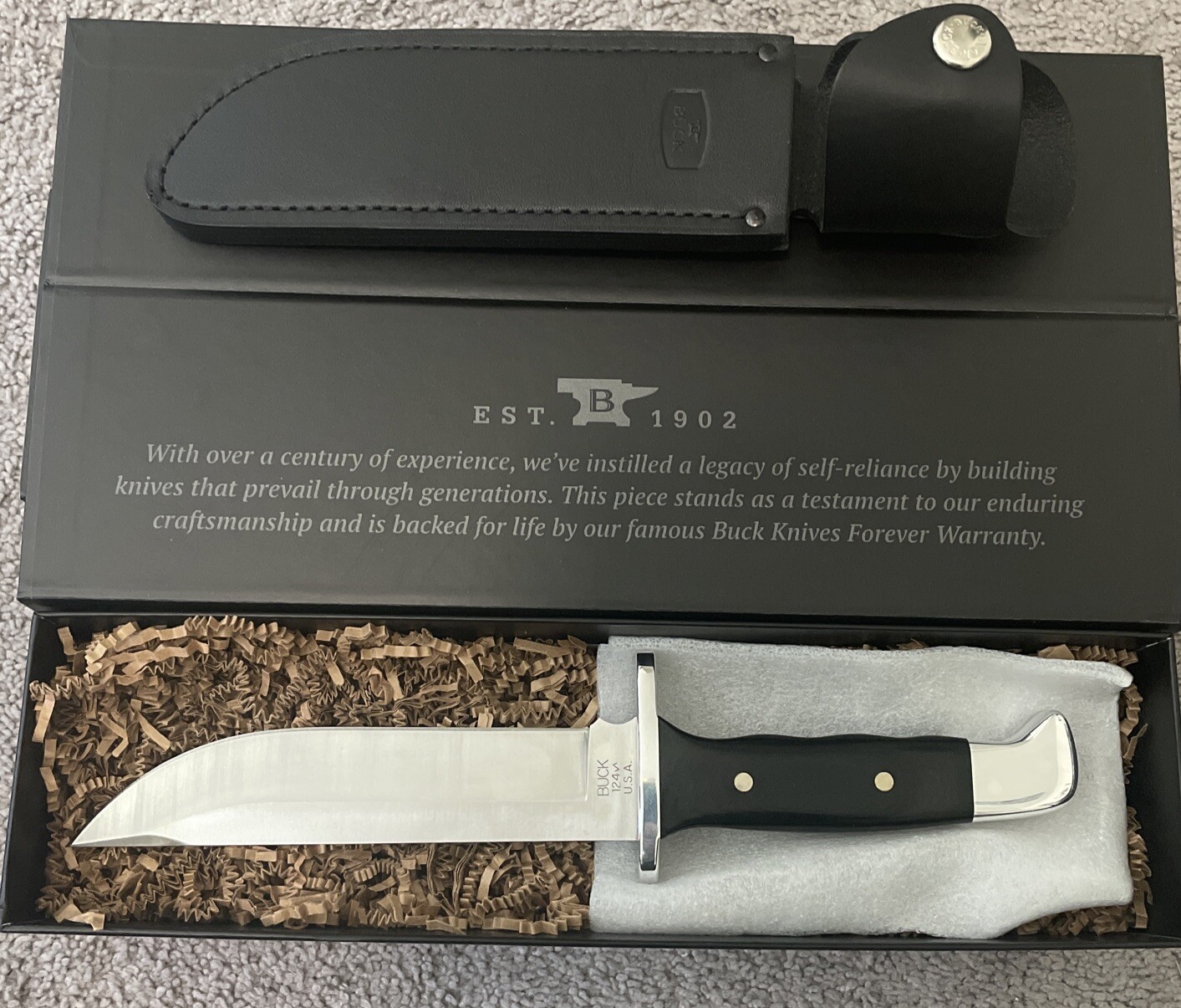 Buck Knives 124 Frontiersman Fixed Blade Knife 33753115417 eBay