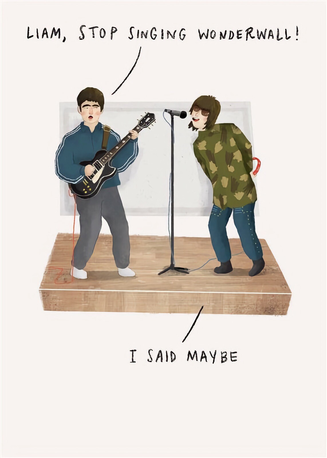 Happy Birthday Card Oasis Wonderwall Humour Joke Funny Male Female FREE P&P