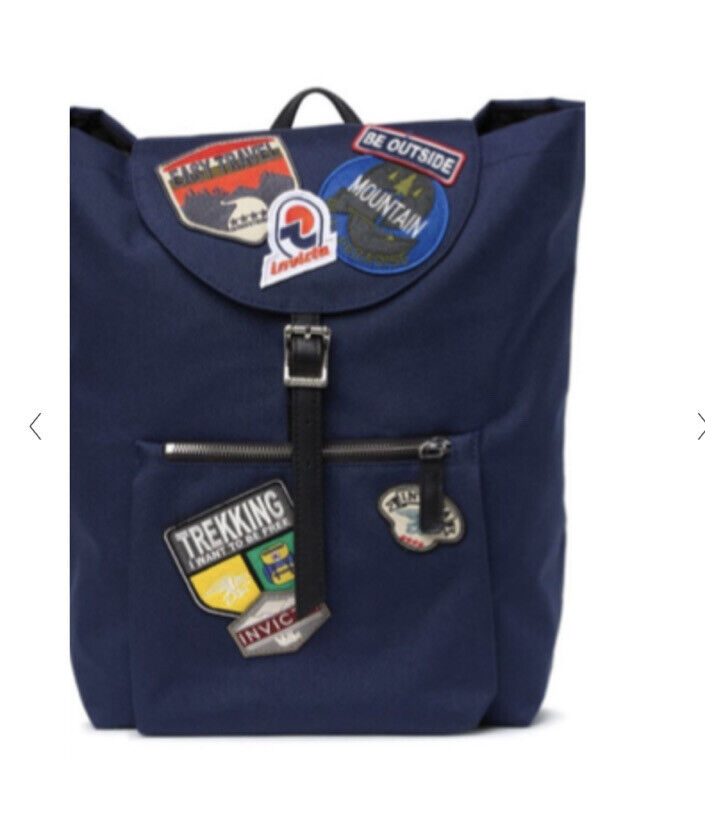 Backpack Invicta Jolly Heritage Patch Mood Indigo Travel Bag  NWT Vintage