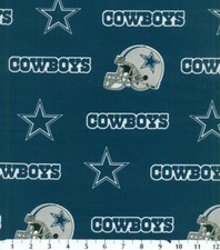 NFL DALLAS COWBOYS - HELMET LOGO 100 Cotton Fabric 1/4 yd, 9" x 58"