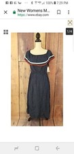 New Womens x Small Maison Jules Blue Dot Print Off Shoulder Midi Dress