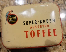 Vintage 1930's Nice Tin Box Sharps Super-Kreem Assorted Toffee