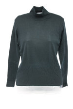 Women's long sleeve jersey, high neck warm cotton SPIDER, black cod.07452K