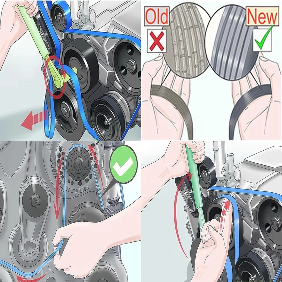 Cinturón serpentino EPDM 6PK1285 para Ford F53 LTD F250 350 Kia Forte Mercury Tracer Foto 3 de 4