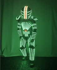 Multicolor LED Robot Costume Clothing Robots Suit DJ Traje Party Show Glow