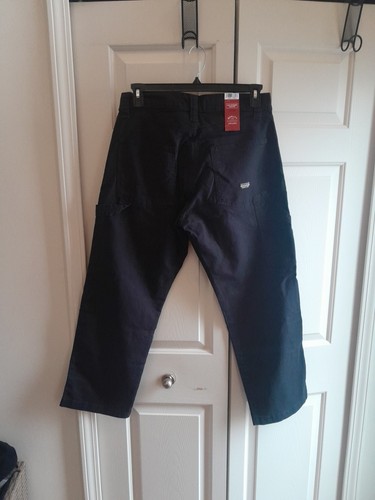 Jeans uomo Levi Strauss firmato nero denim carpentiere taglia 32x30 nuovo - Foto 5 di 6