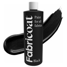 Fabricoat Black Fabric Upholstery Paint Dye 500ml / 17 fl oz Restore or...