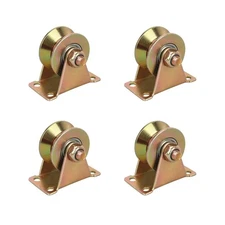 Heavy Duty 2 in V-Groove Caster Wheels for Industrial Machines，2-Inch Smooth R