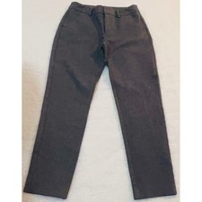 Merona Classic Grey Stretch Cotton Straight Leg Trousers Dress Pants Womens 2