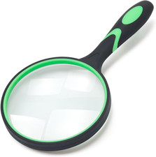 Large Magnifying Glass 5X Handheld Reading Magnifier for Seniors  Kids - 100MM
