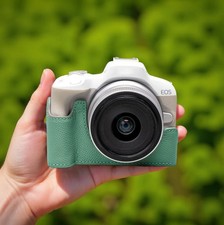 For Canon EOS R50 R100 Camera Bag Leather Dock Case Base Protection Cover shell