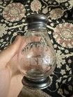 ​Vintage Web Sterling Silver Grated Cheese Shaker Clear Glass Caster Muffineer — photo 3