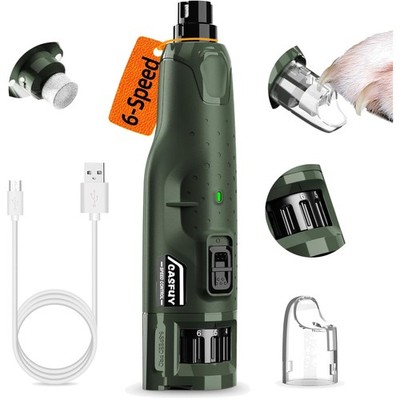 Hundenagelschleifer mit 2 LED-Lichtern - 6 Geschwindigkeiten, für alle Haustiere