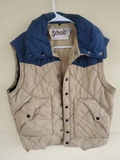 Vintage Down Schott Bros Puffer Jacket Vest Prime Northern Goose Men Size Large