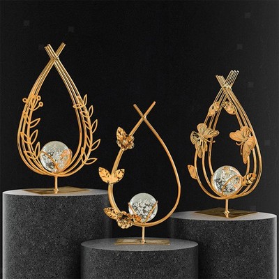 Eisenstatue Home Cabinet Ornamente Skulptur Office Ball Ornament Figur