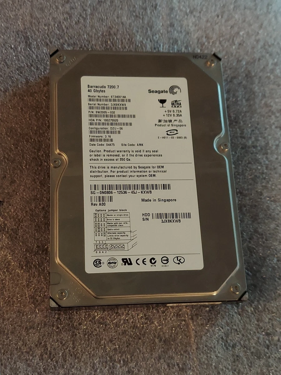 40 GB PATA/IDE/EIDE Internal Hard Disk Drives for sale - eBay