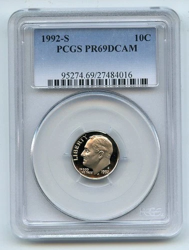 1992-S Roosevelt Dime Proof — photo from the most recent tracked eBay sale