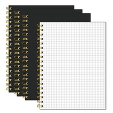 Graph Spiral Notebook-B5 Grid Journal 7.48" X 10.18",Black Hardcover Graph Pa...