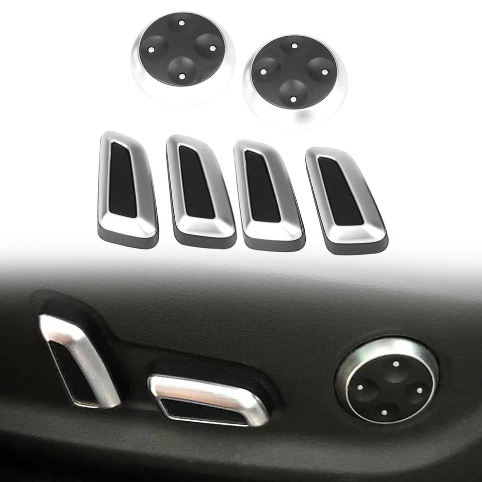 Set of 6 Car Seat Adjustment Covers for A3 For A4 For A4L B8 A5 For A6 Q3 Q5 - Image 3 of 4