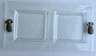 Server Two Sections Glass W Pineapple Metal Accents By Fifth Avenue — photo 1