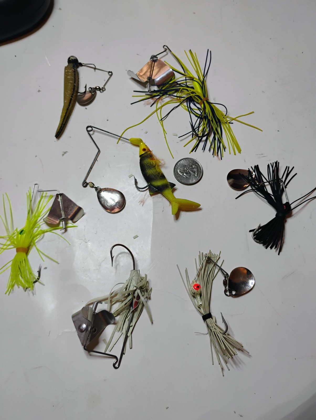 Lot Of 7 Old Fishing Lures Buzzbait - Image 1