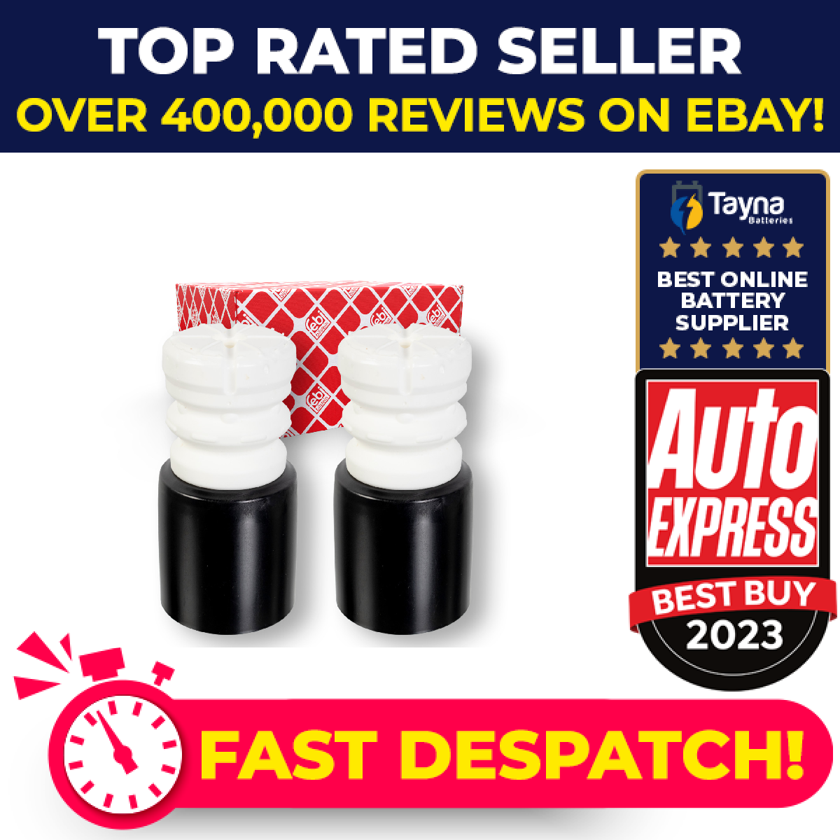 Shock Absorber Dust Cover Kit fits BMW 530D E60 3.0D Rear 02 to 09 Protect Febi