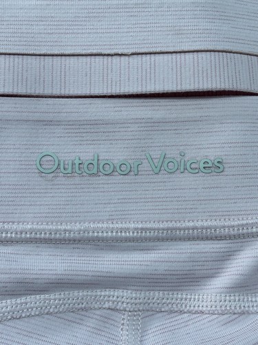 Outdoor Voices 7/8 Leggings Womens Size Medium Pink Quartz Warm Up Compression - Picture 4 of 10