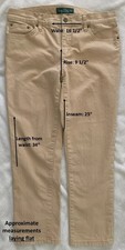 Women's Khaki Pants LRL Ralph Lauren Jeans Co Size 8 Modern Straight Cropped