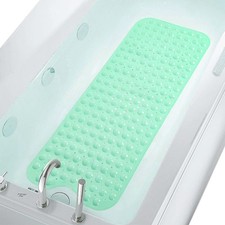 Bath and Shower Mat, Extra Long Non-Slip Bath Mat 39" x 16" , Machine Washab...