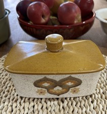 Vintage Royal Worcester Palissy Kalibar Design Butter Dish and Lid