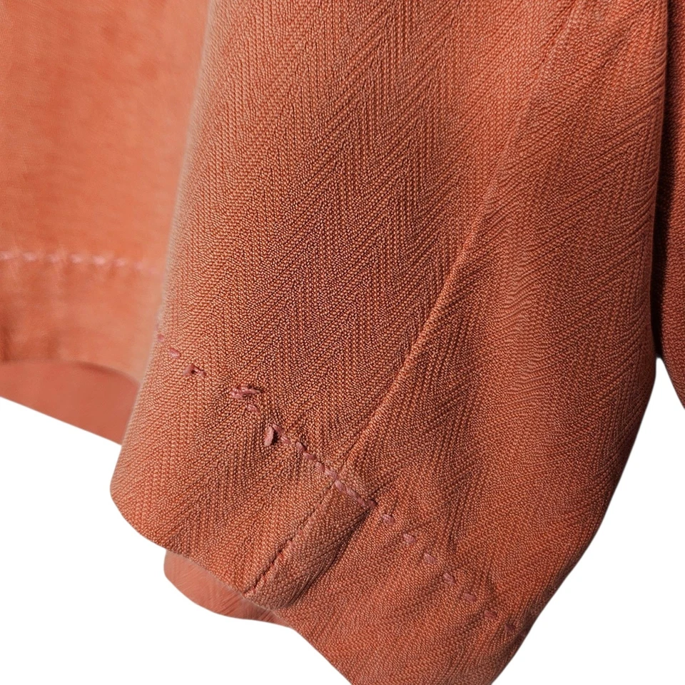 Tommy Bahama Silk Shorts High Waist Pleated Coral Vacation Resort Lightweight 6 - Image 4 of 4