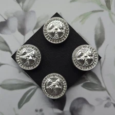 Silver Bow Magnetic Pins.  Horse, Competition number sign holder magnets.