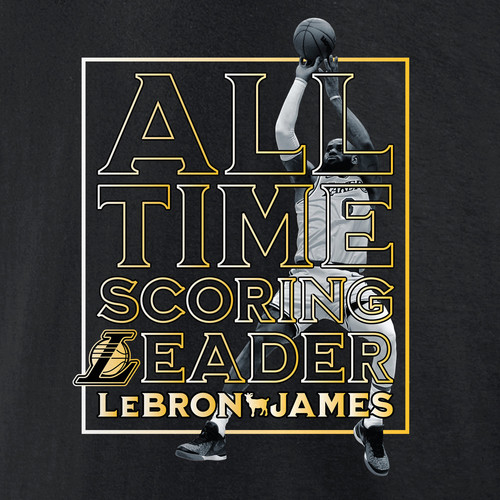 Men's LeBron James Black Los Angeles Lakers - NBA All-Time Scoring Record - Picture 5 of 5