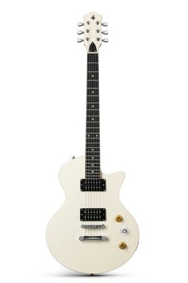   Donner DSC-128 LP Electric Guitar With Gig Bag Strap H-H Pickups Gloss White